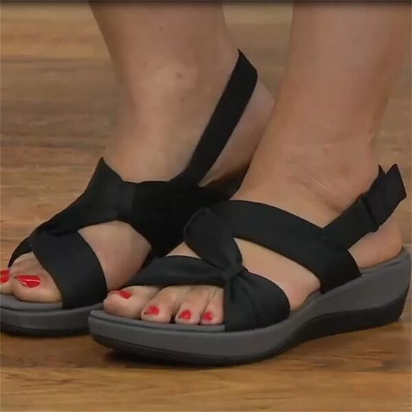 Women's Simple Fish Mouth Sponge Cake Sole Amazon Roman Sandals - Image 2