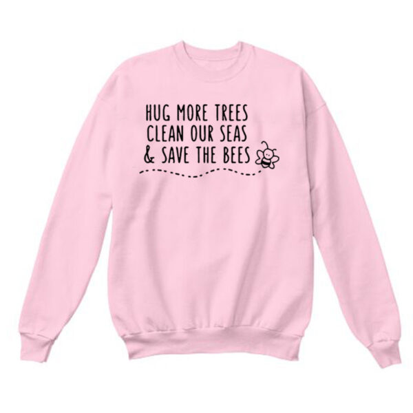 M-6XL cross-border supply foreign trade to save the little bee series round neck sweater plus fleece women's autumn and winter one piece dropshipping - Image 3
