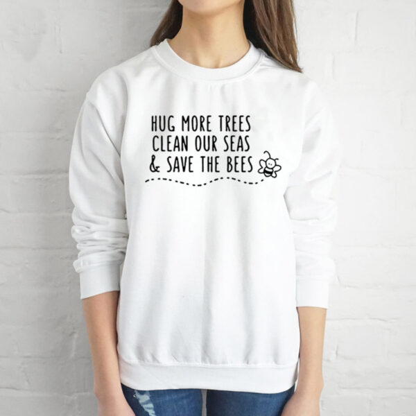 M-6XL cross-border supply foreign trade to save the little bee series round neck sweater plus fleece women's autumn and winter one piece dropshipping