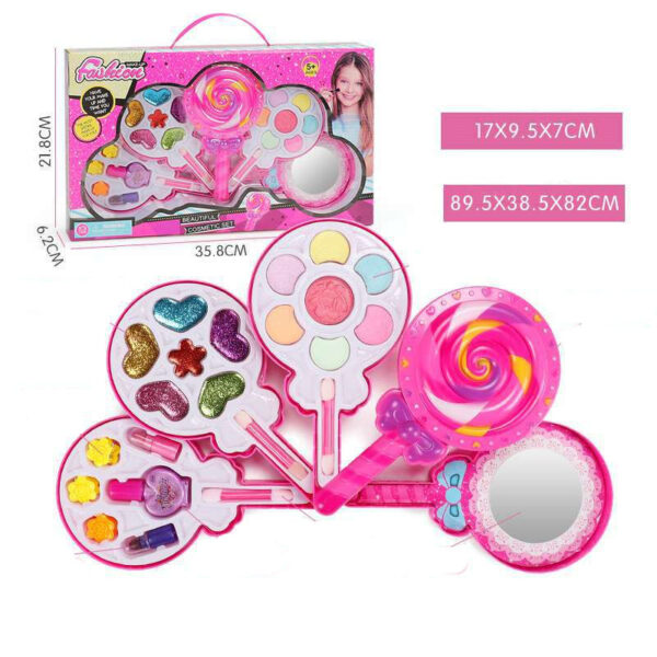 Kids Cosmetics Make Up Set Washable Beauty Makeup Box - Image 2