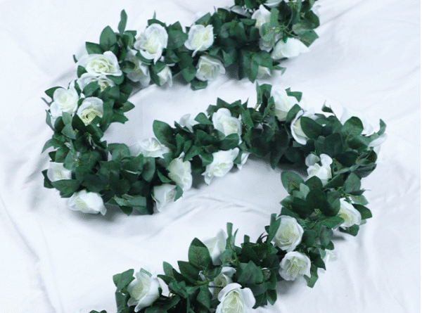 Simulation rose vine fake flower rattan air-conditioning pipes cover the living room ceiling decoration plastic vines winding plants - Image 19