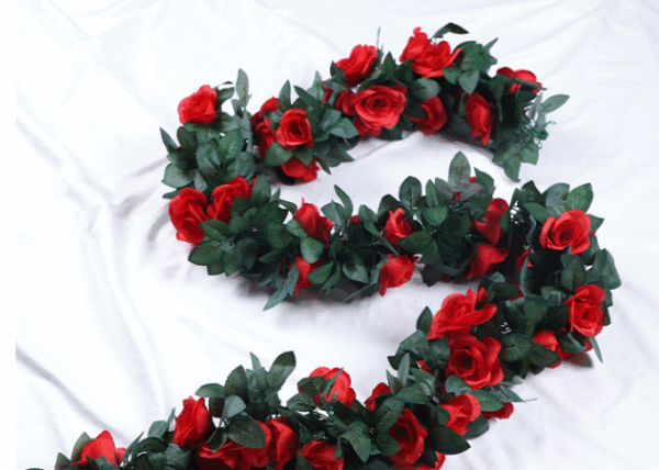 Simulation rose vine fake flower rattan air-conditioning pipes cover the living room ceiling decoration plastic vines winding plants - Image 23