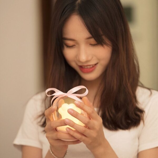Exquisite Night Light Cat Paw Light USB Charging Music Box Warm Musical Lamp Cats Paw Lamp For Kids Children Gift Desktop Decor - Image 7