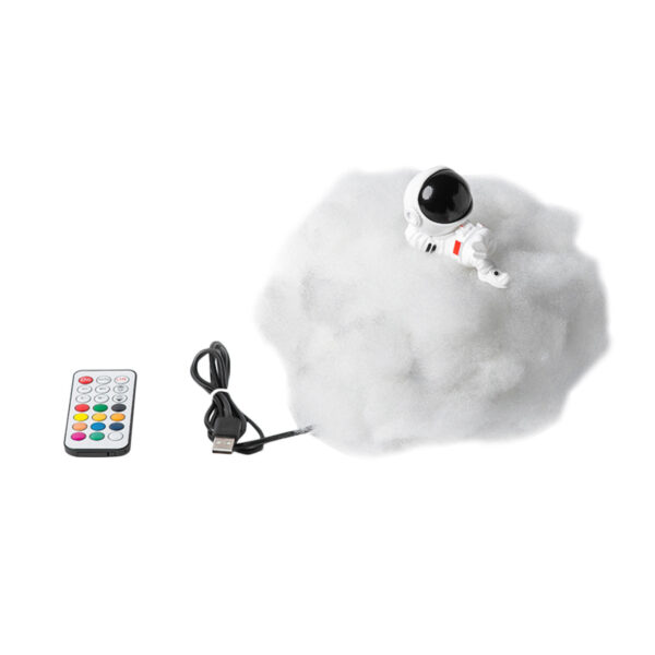 LED Colorful Clouds Astronaut Lamp With Rainbow Effect As Children's Night Light Creative Gift - Image 3