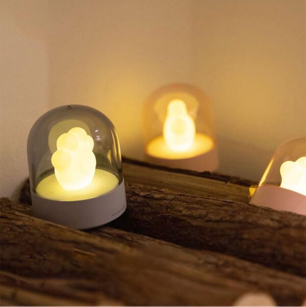 Exquisite Night Light Cat Paw Light USB Charging Music Box Warm Musical Lamp Cats Paw Lamp For Kids Children Gift Desktop Decor - Image 9