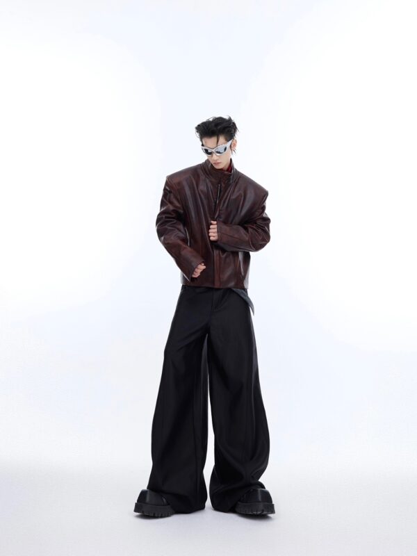 Coat Stand Collar Short Motorcycle Clothing Men - Image 4