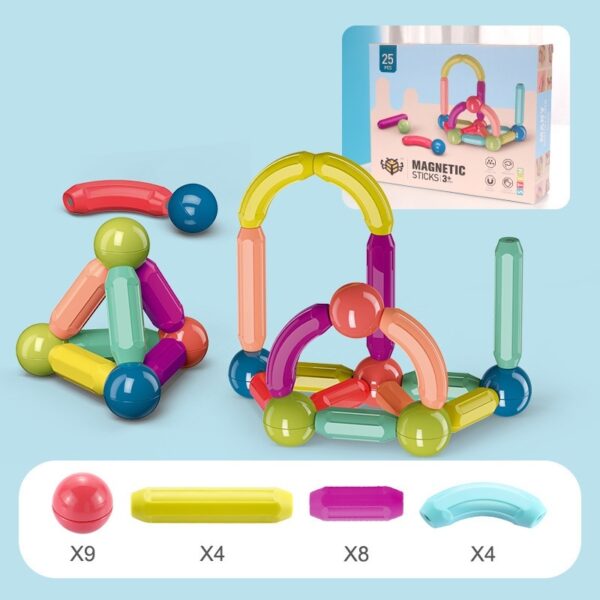 Big Size DIY Magnetic Construction Set Early Learning Constructor Variety Magnetic Rod Building Blocks For Children Toys Gift - Image 7