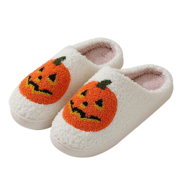 Halloween Pumpkin Cartoon Slippers Warm Winter Slippers Men And Women Couples Indoor House Shoes - Image 6