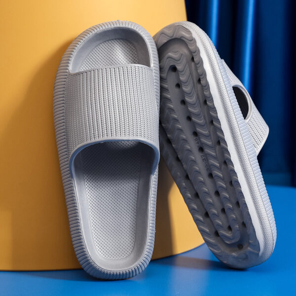 Spot cross-border thick-soled slippers women's summer home sandals and slippers soft bottom EVA home slippers men's feeling of stepping on shit 5001 - Image 5
