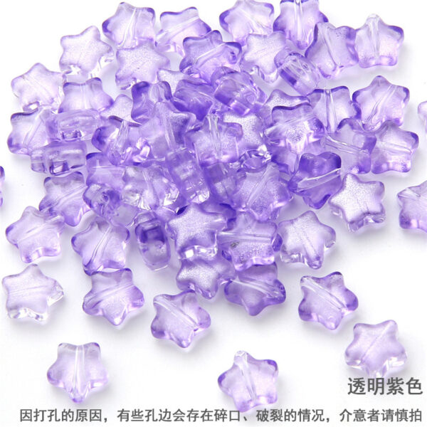 10 straight hole five-pointed stars antique style imitation glass accessories handmade DIY hairpin tassel bracelet accessories materials - Image 14