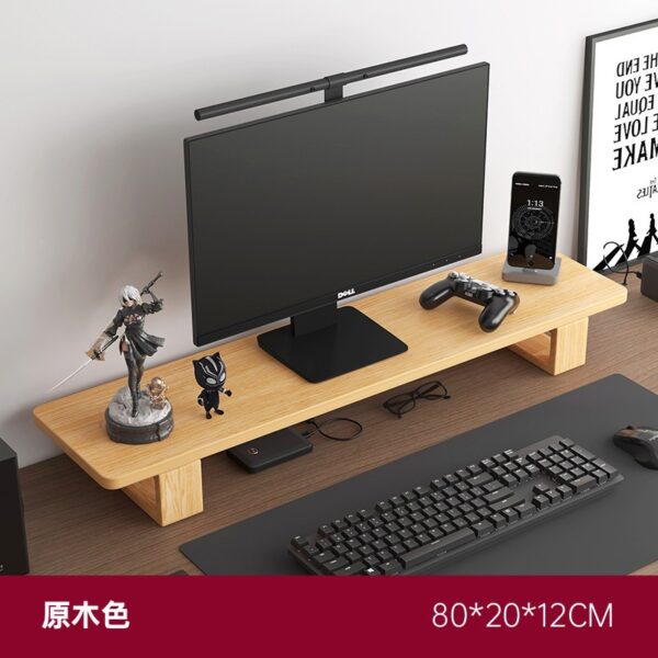 Monitor computer heightening rack desktop shelf rack desk solid wood storage bracket desktop computer stand - Image 20