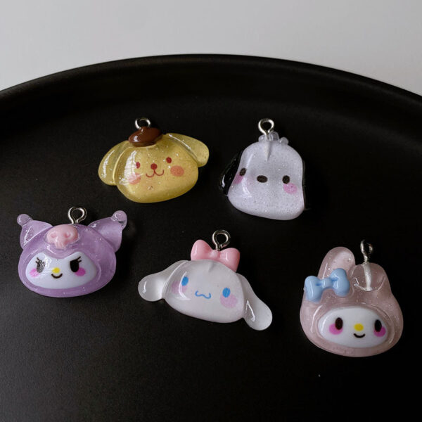 diy resin accessories cartoon pendant cute bunny puppy pendant cream glue mobile phone shell hair accessories material - Image 4