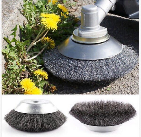 Lawn mower with 8-inch steel wire grass wheel kink 6-inch steel wire grass head accessories garden tools weeding brush - Image 4