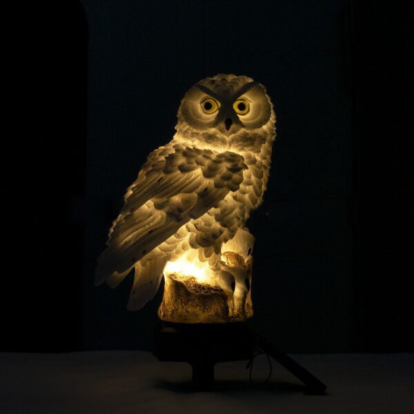 Best selling Amazon Solar Resin Owl Ground Plug Lamp Outdoor Garden Decoration Landscape Yard Lawn Lamp - Image 2