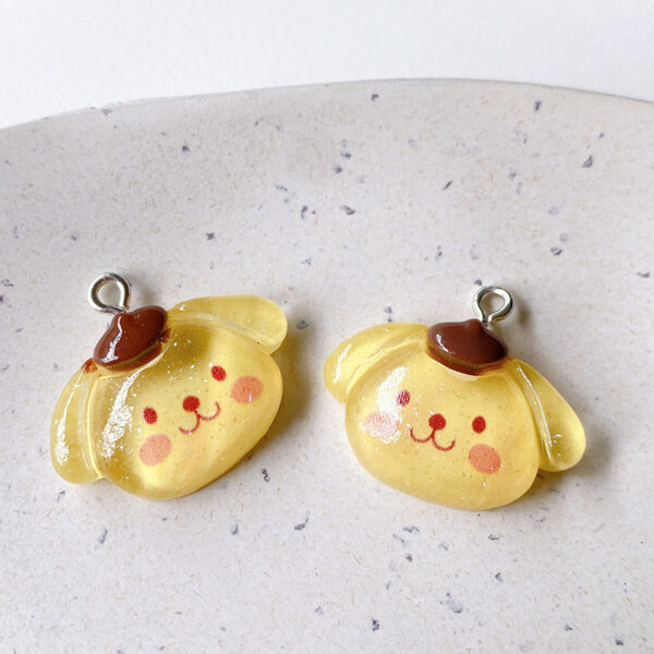 diy resin accessories cartoon pendant cute bunny puppy pendant cream glue mobile phone shell hair accessories material