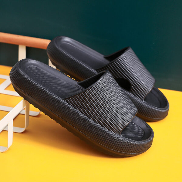 Spot cross-border thick-soled slippers women's summer home sandals and slippers soft bottom EVA home slippers men's feeling of stepping on shit 5001 - Image 3