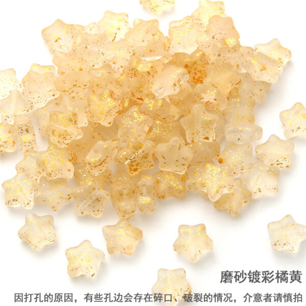 10 straight hole five-pointed stars antique style imitation glass accessories handmade DIY hairpin tassel bracelet accessories materials - Image 13