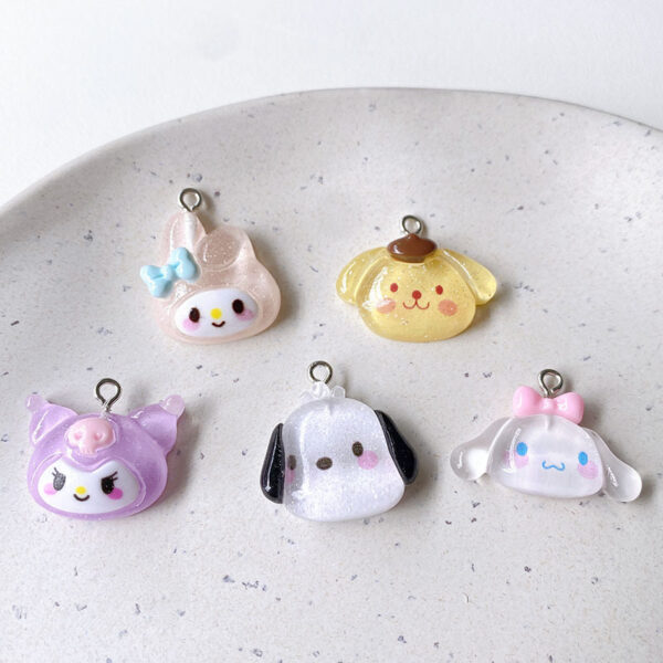 diy resin accessories cartoon pendant cute bunny puppy pendant cream glue mobile phone shell hair accessories material - Image 5
