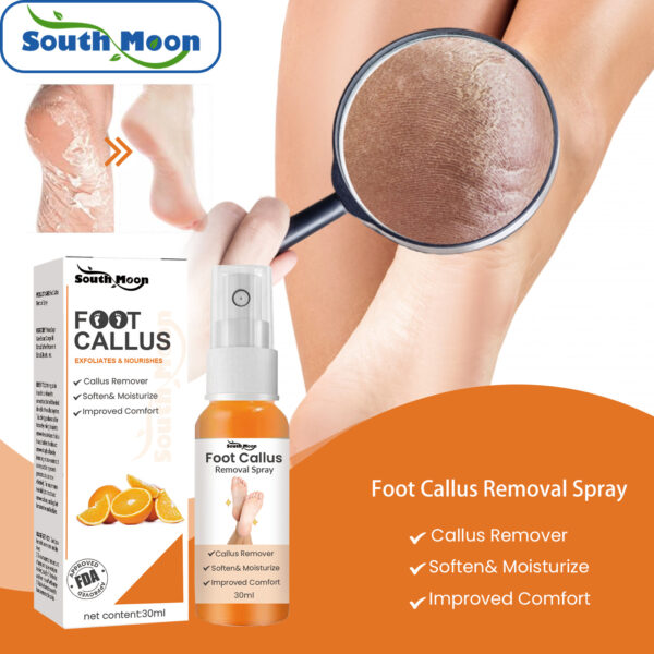 South Moon Foot Exfoliating Spray Gently Calluses Remove Dead Skin Cleansing Repair Rough Calluses - Image 4