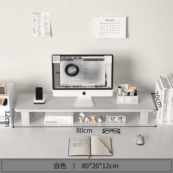 Monitor computer heightening rack desktop shelf rack desk solid wood storage bracket desktop computer stand - Image 9