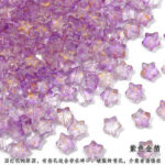 10 straight hole five-pointed stars antique style imitation glass accessories handmade DIY hairpin tassel bracelet accessories materials