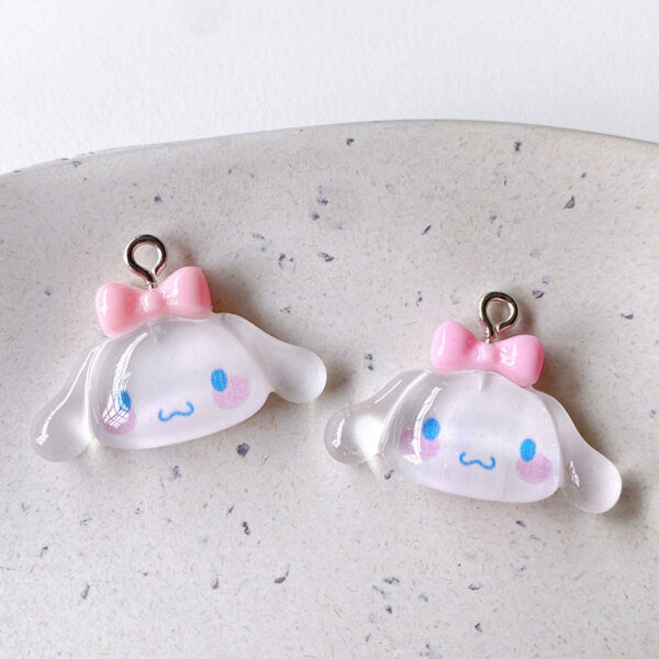 diy resin accessories cartoon pendant cute bunny puppy pendant cream glue mobile phone shell hair accessories material - Image 3