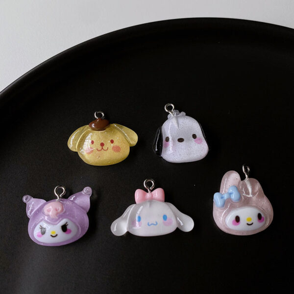 diy resin accessories cartoon pendant cute bunny puppy pendant cream glue mobile phone shell hair accessories material - Image 6