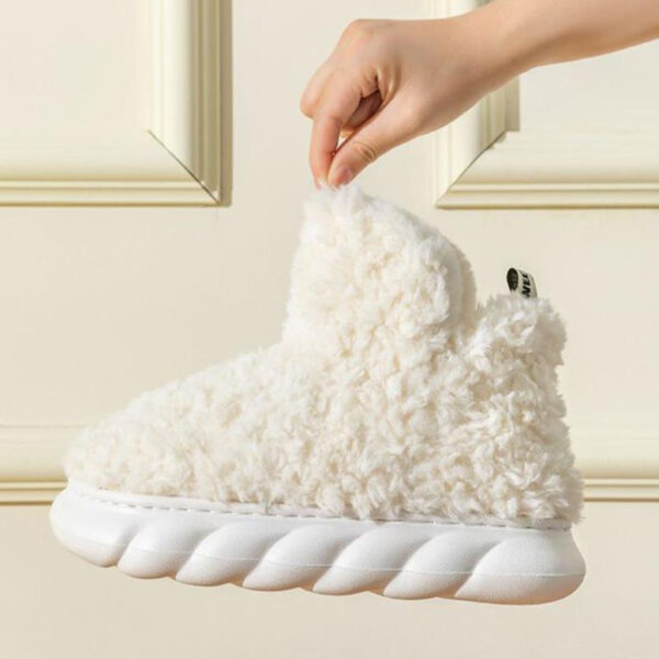 Winter Package Heeled Waterproof Home Indoor And Outdoor Wear Cute High Helper Cotton Slippers - Image 4
