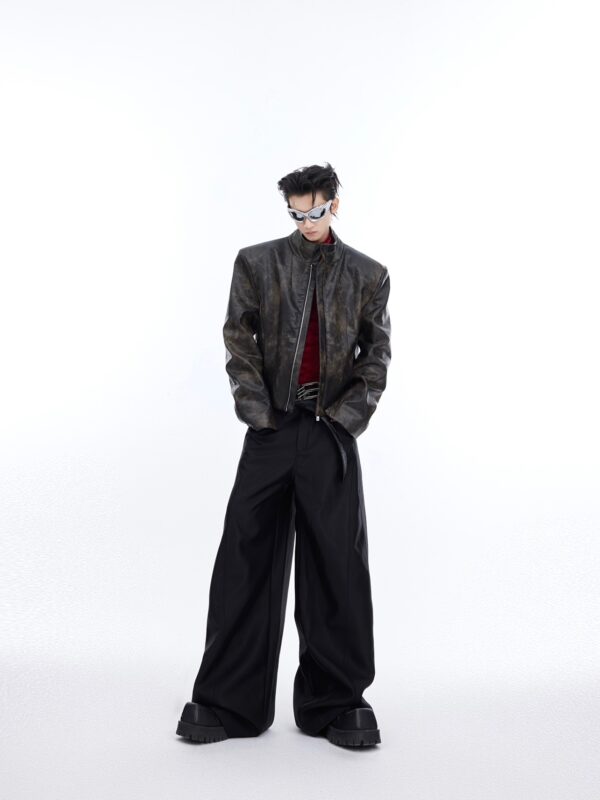 Coat Stand Collar Short Motorcycle Clothing Men - Image 3
