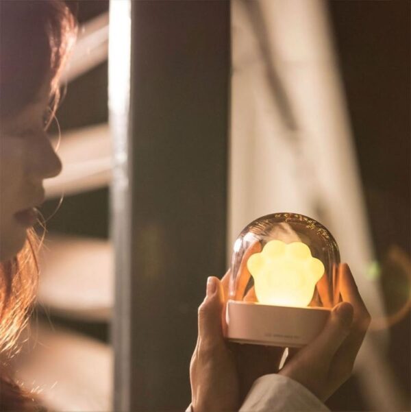 Exquisite Night Light Cat Paw Light USB Charging Music Box Warm Musical Lamp Cats Paw Lamp For Kids Children Gift Desktop Decor - Image 4